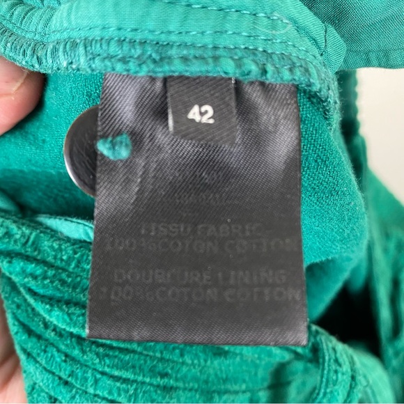 ISABEL MARANT Moreo Cord Trousers Pants Green US 10 FR 42 Corduroy Cropped - Picture 9 of 11